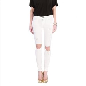 FRAME White Denim Stretch Jeans